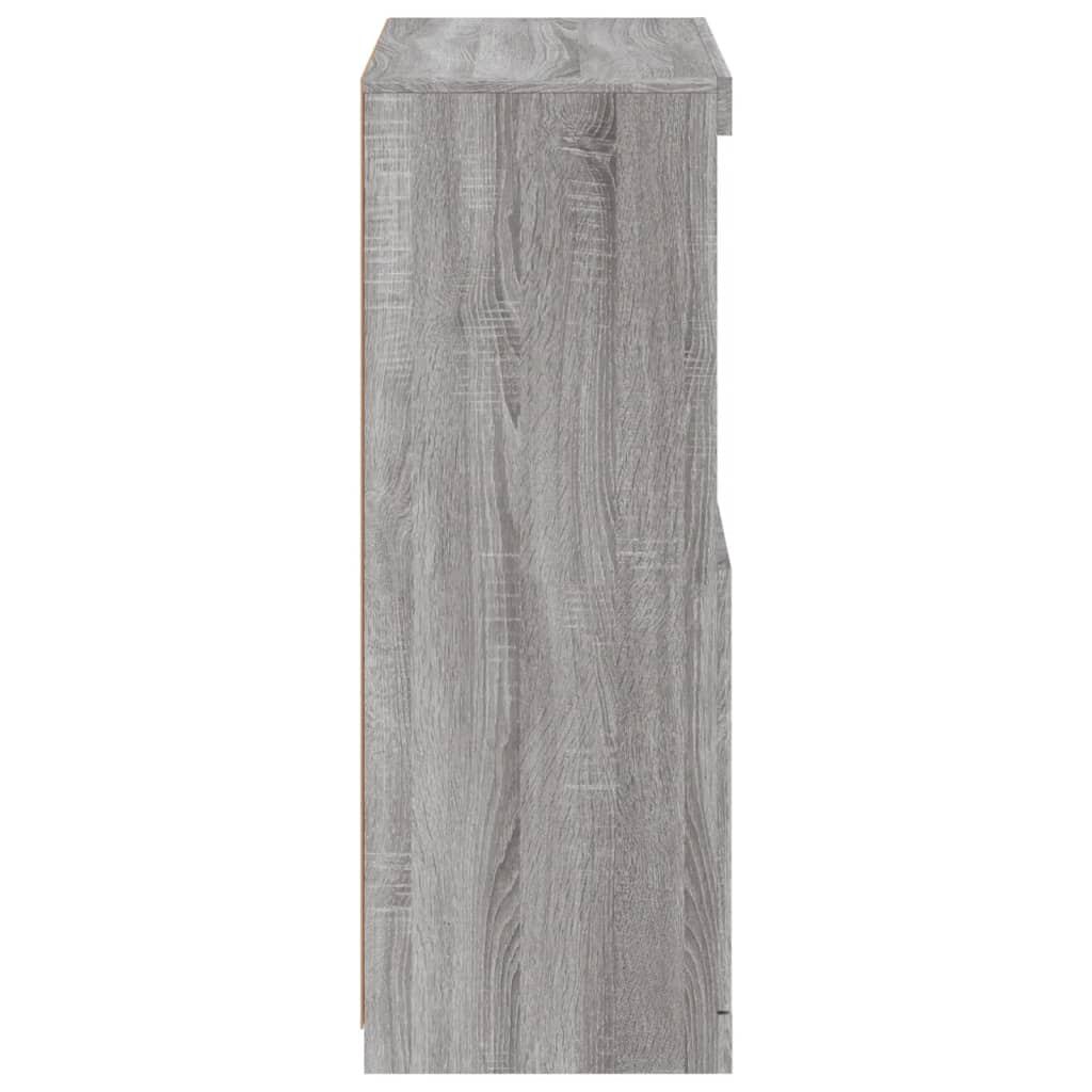 vidaXL Sideboard with LED Lights Grey Sonoma 60,5x37x100 cm