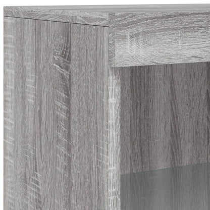 vidaXL Sideboard with LED Lights Grey Sonoma 60,5x37x100 cm