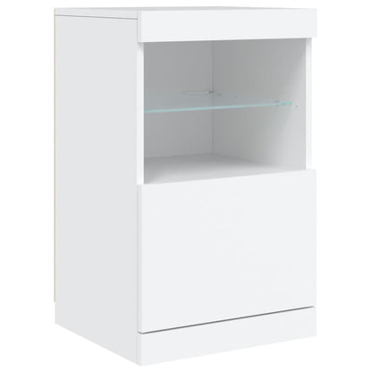 vidaXL Sideboard with LED Lights White 41x37x67 cm