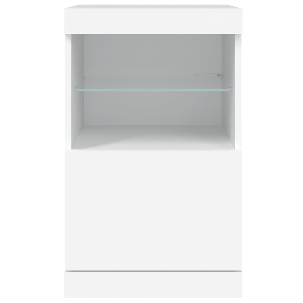 vidaXL Sideboard with LED Lights White 41x37x67 cm