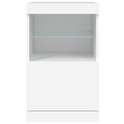 vidaXL Sideboard with LED Lights White 41x37x67 cm