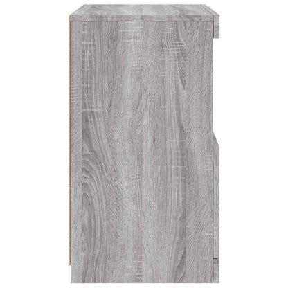vidaXL Sideboard with LED Lights Grey Sonoma 41x37x67 cm