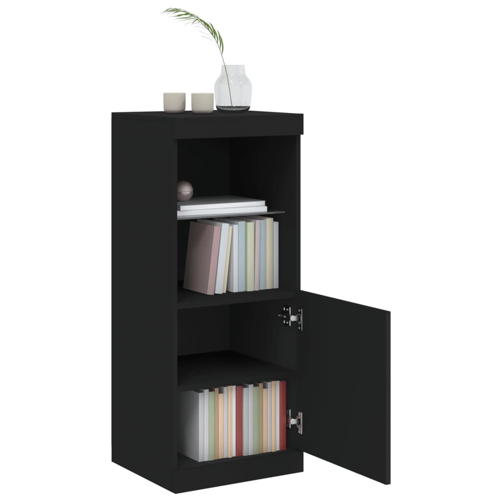 vidaXL Sideboard | Black | Engineered wood, Glass | Medium | Sideboard