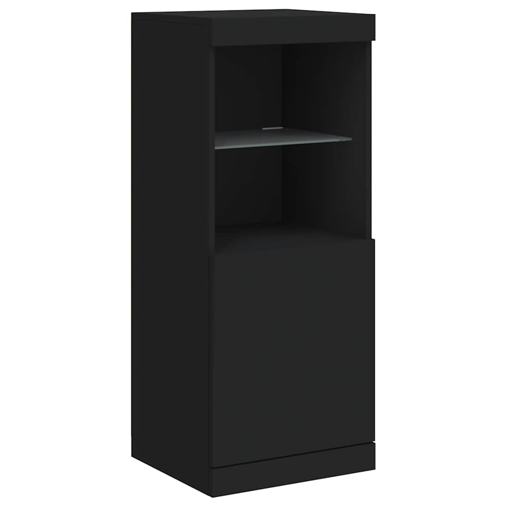 vidaXL Sideboard with LED Lights Black 41x37x100 cm