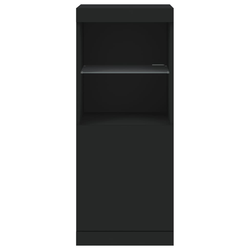 vidaXL Sideboard | Black | Engineered wood, Glass | Medium | Sideboard