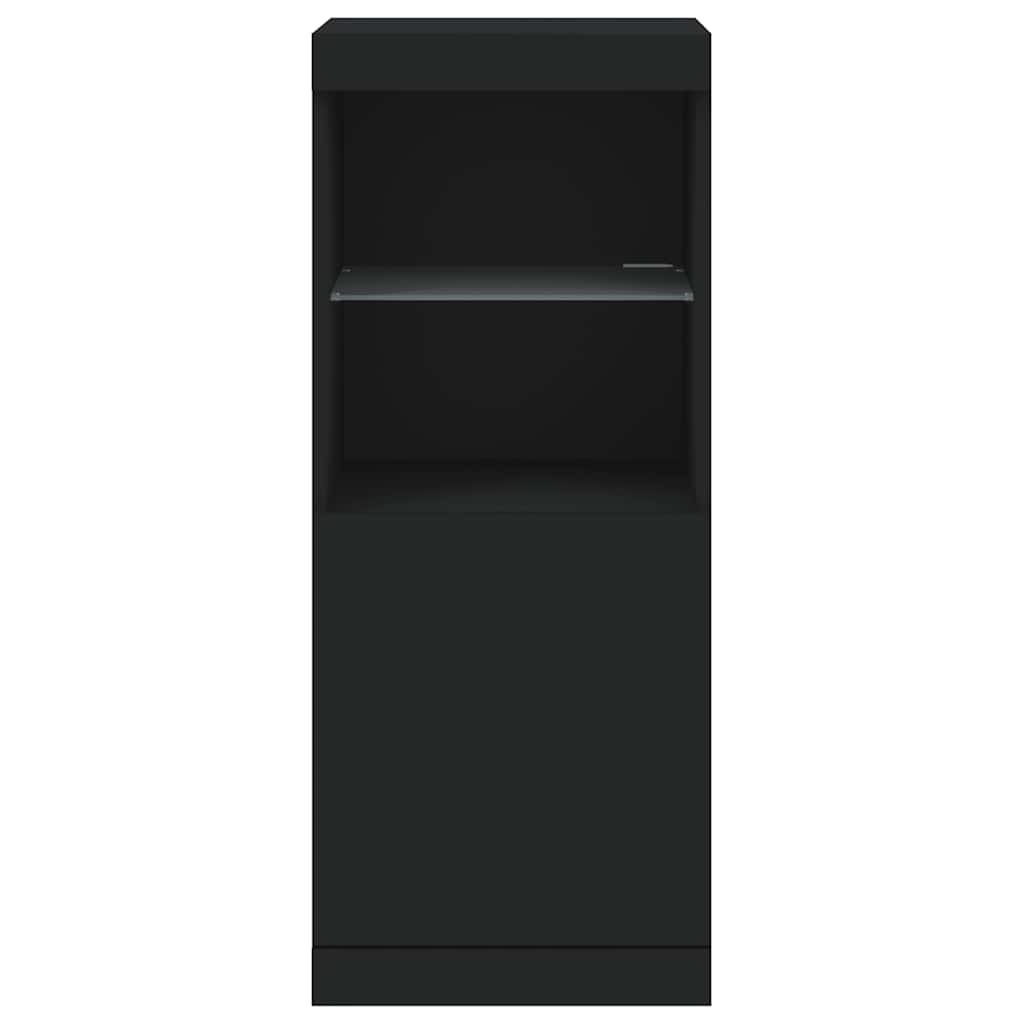 vidaXL Sideboard with LED Lights Black 41x37x100 cm