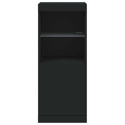 vidaXL Sideboard with LED Lights Black 41x37x100 cm