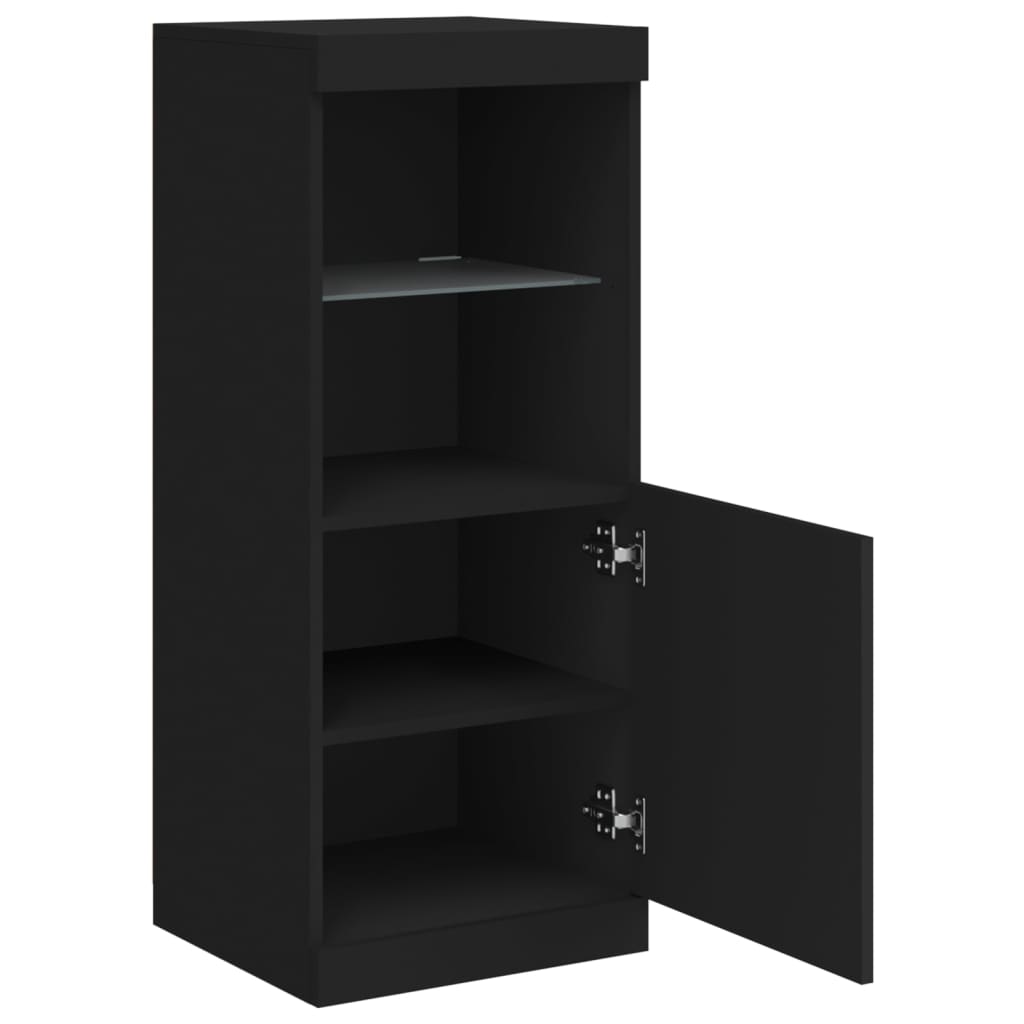 vidaXL Sideboard | Black | Engineered wood, Glass | Medium | Sideboard