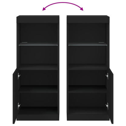 vidaXL Sideboard | Black | Engineered wood, Glass | Medium | Sideboard