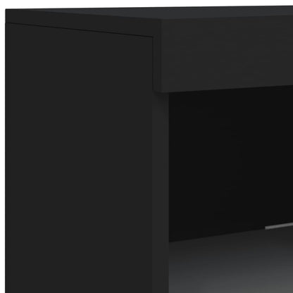 vidaXL Sideboard | Black | Engineered wood, Glass | Medium | Sideboard