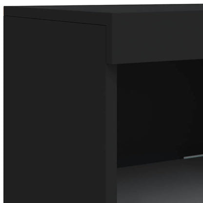 vidaXL Sideboard with LED Lights Black 41x37x100 cm