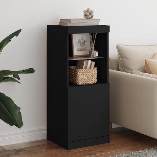 vidaXL Sideboard | Black | Engineered wood, Glass | Medium | Sideboard