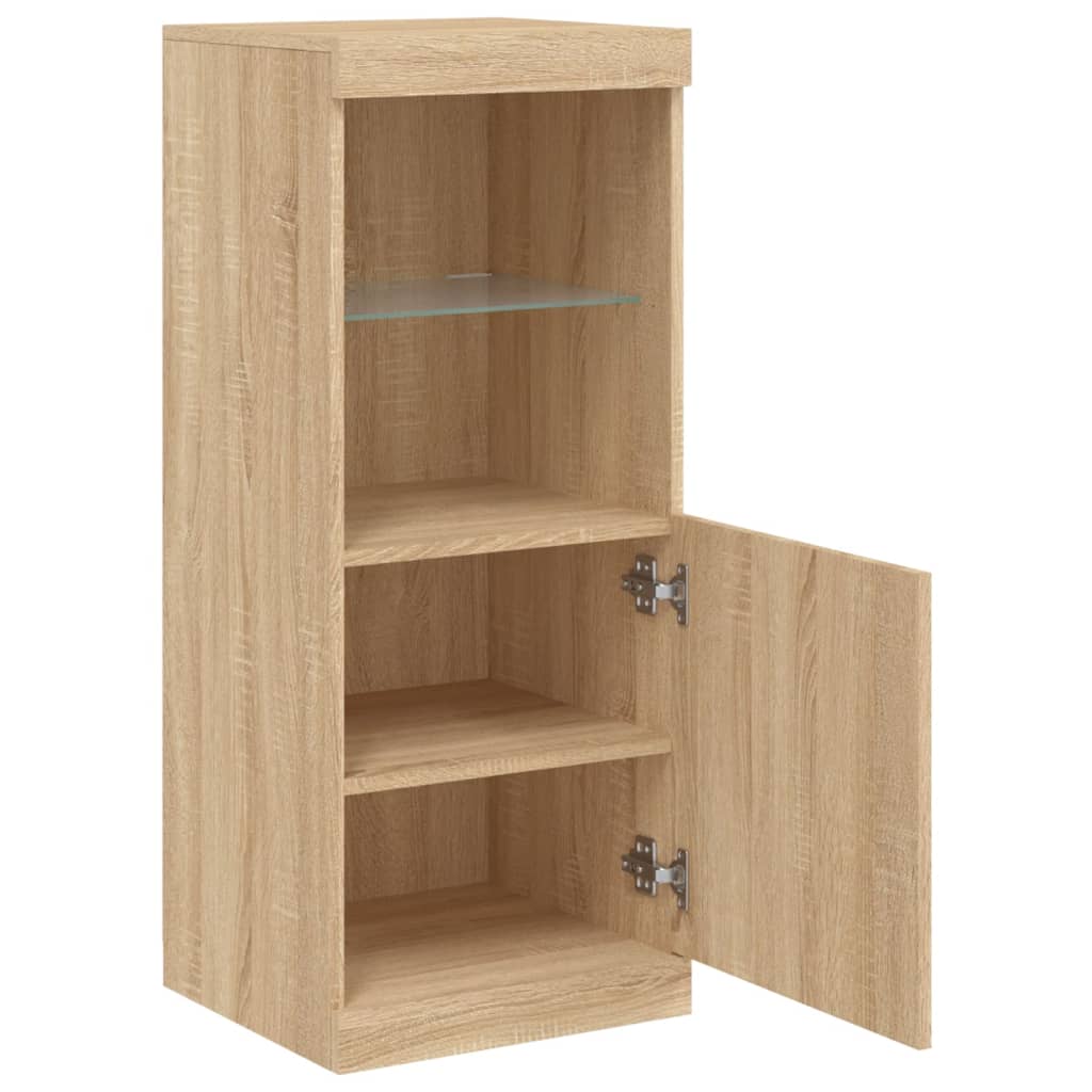 vidaXL Sideboard with LED Lights Sonoma Oak 41x37x100 cm