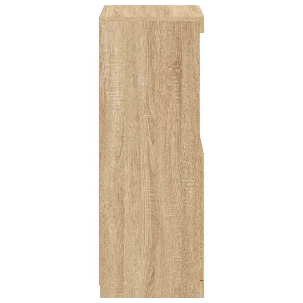 vidaXL Sideboard with LED Lights Sonoma Oak 41x37x100 cm