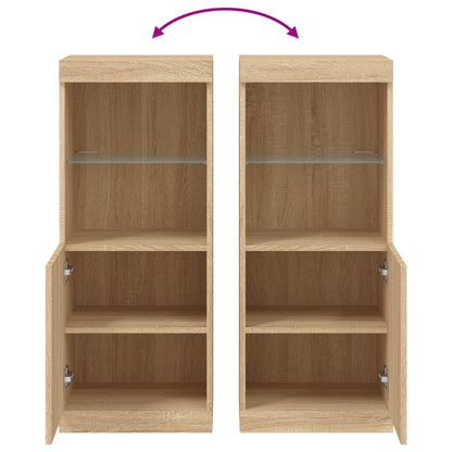 vidaXL Sideboard with LED Lights Sonoma Oak 41x37x100 cm