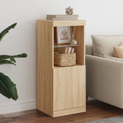 vidaXL Sideboard with LED Lights Sonoma Oak 41x37x100 cm