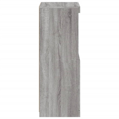 vidaXL Sideboard with LED Lights Grey Sonoma 41x37x100 cm