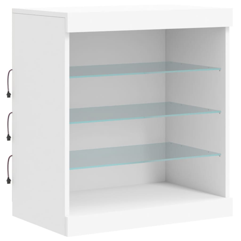 vidaXL Sideboard with LED Lights White 60,5x37x67 cm