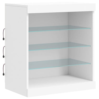 vidaXL Sideboard with LED Lights White 60,5x37x67 cm