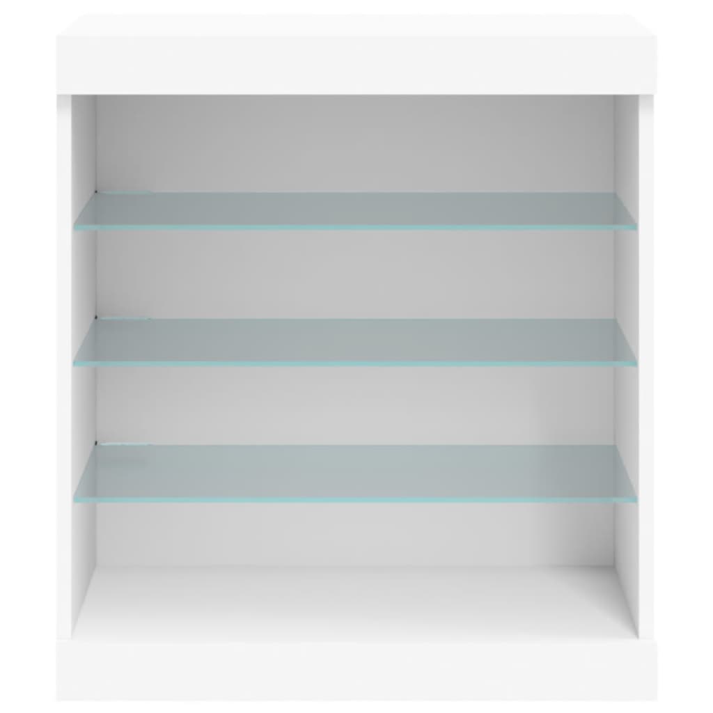 vidaXL Sideboard with LED Lights White 60.5x37x67 cm
