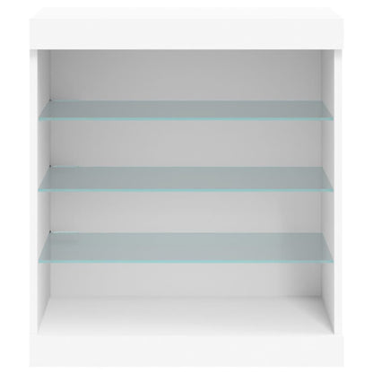 vidaXL Sideboard with LED Lights White 60.5x37x67 cm