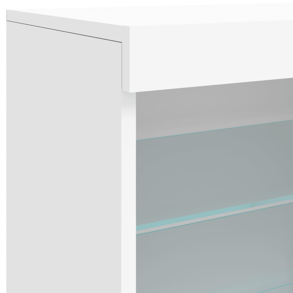 vidaXL Sideboard with LED Lights White 60,5x37x67 cm