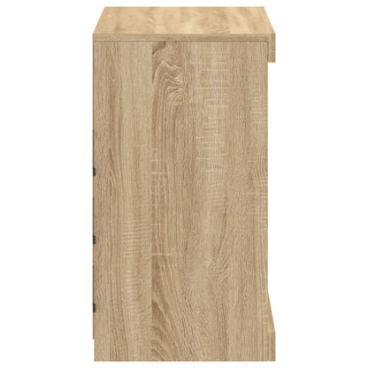 vidaXL Sideboard with LED Lights Sonoma Oak 60,5x37x67 cm