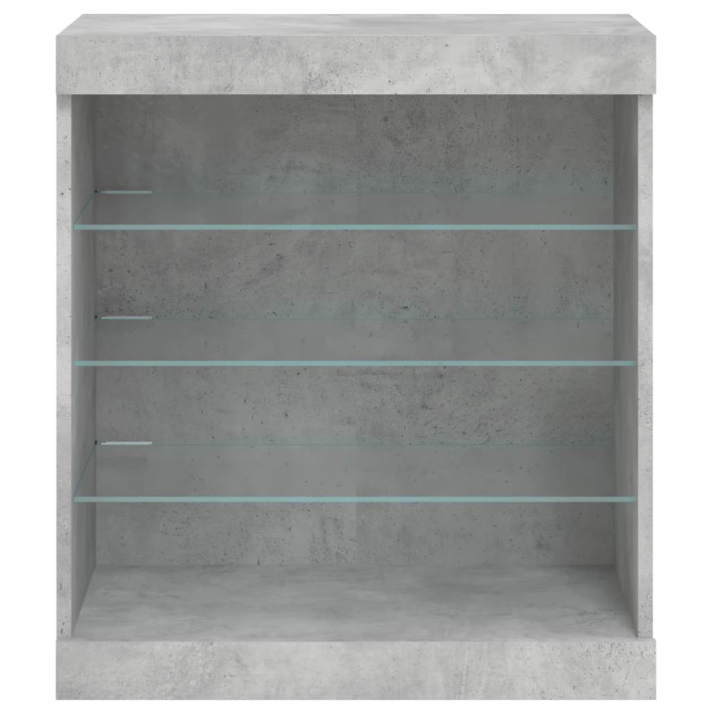 vidaXL Sideboard with LED Lights Concrete Grey 60,5x37x67 cm