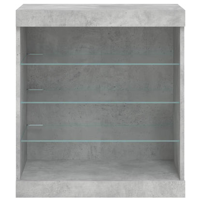 vidaXL Sideboard with LED Lights Concrete Grey 60,5x37x67 cm