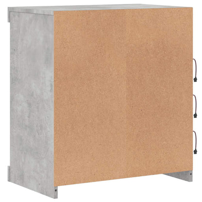 vidaXL Sideboard with LED Lights Concrete Grey 60,5x37x67 cm