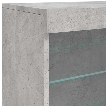 vidaXL Sideboard with LED Lights Concrete Grey 60,5x37x67 cm
