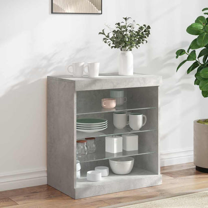 vidaXL Sideboard with LED Lights Concrete Grey 60,5x37x67 cm