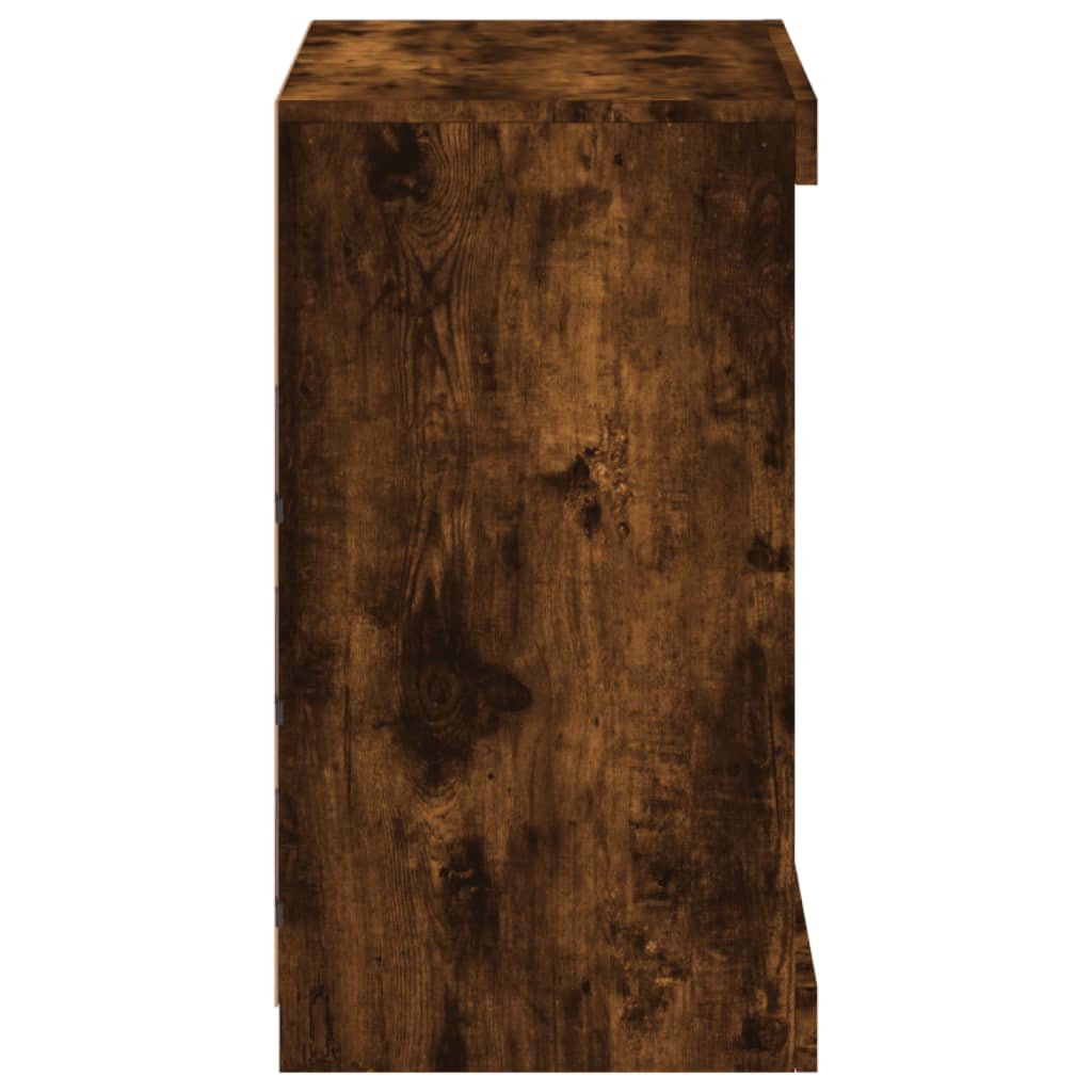 vidaXL Sideboard with LED Lights Smoked Oak 60,5x37x67 cm