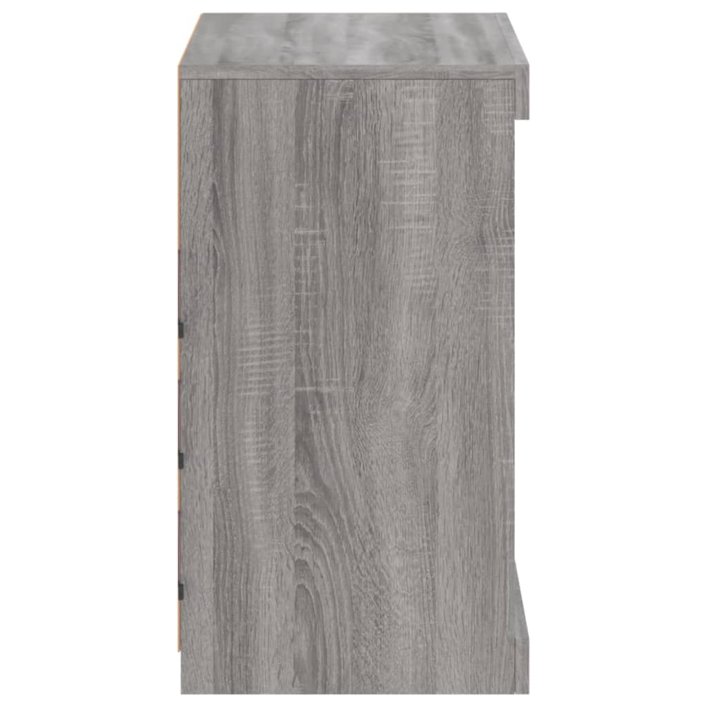 vidaXL Sideboard with LED Lights Grey Sonoma 60.5x37x67 cm