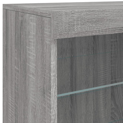 vidaXL Sideboard with LED Lights Grey Sonoma 60.5x37x67 cm