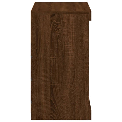 vidaXL Sideboard with LED Lights Brown Oak 60.5x37x67 cm