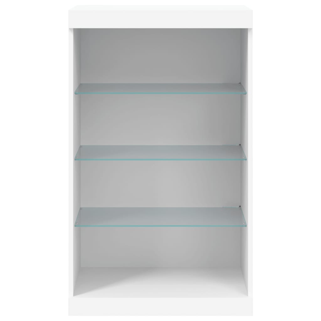 vidaXL Sideboard with LED Lights White 60.5x37x100 cm