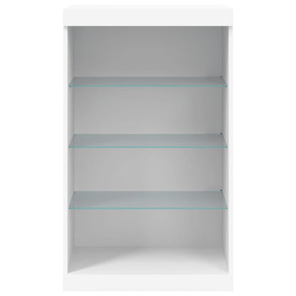 vidaXL Sideboard with LED Lights White 60.5x37x100 cm