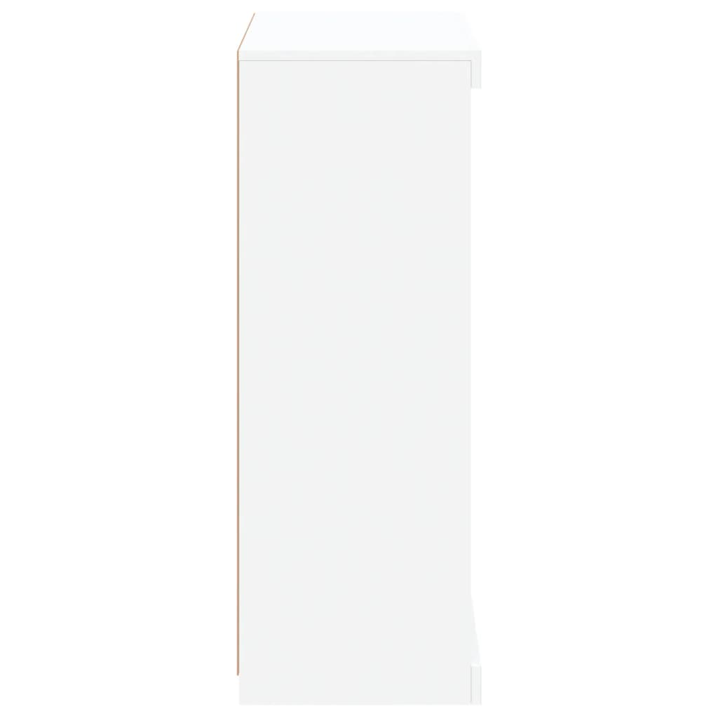 vidaXL Sideboard with LED Lights White 60.5x37x100 cm