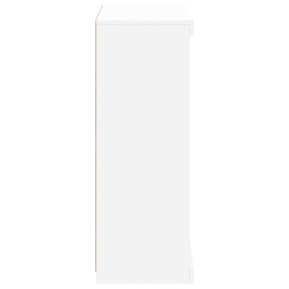 vidaXL Sideboard with LED Lights White 60.5x37x100 cm