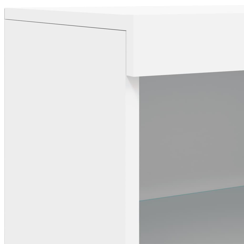 vidaXL Sideboard with LED Lights White 60,5x37x100 cm