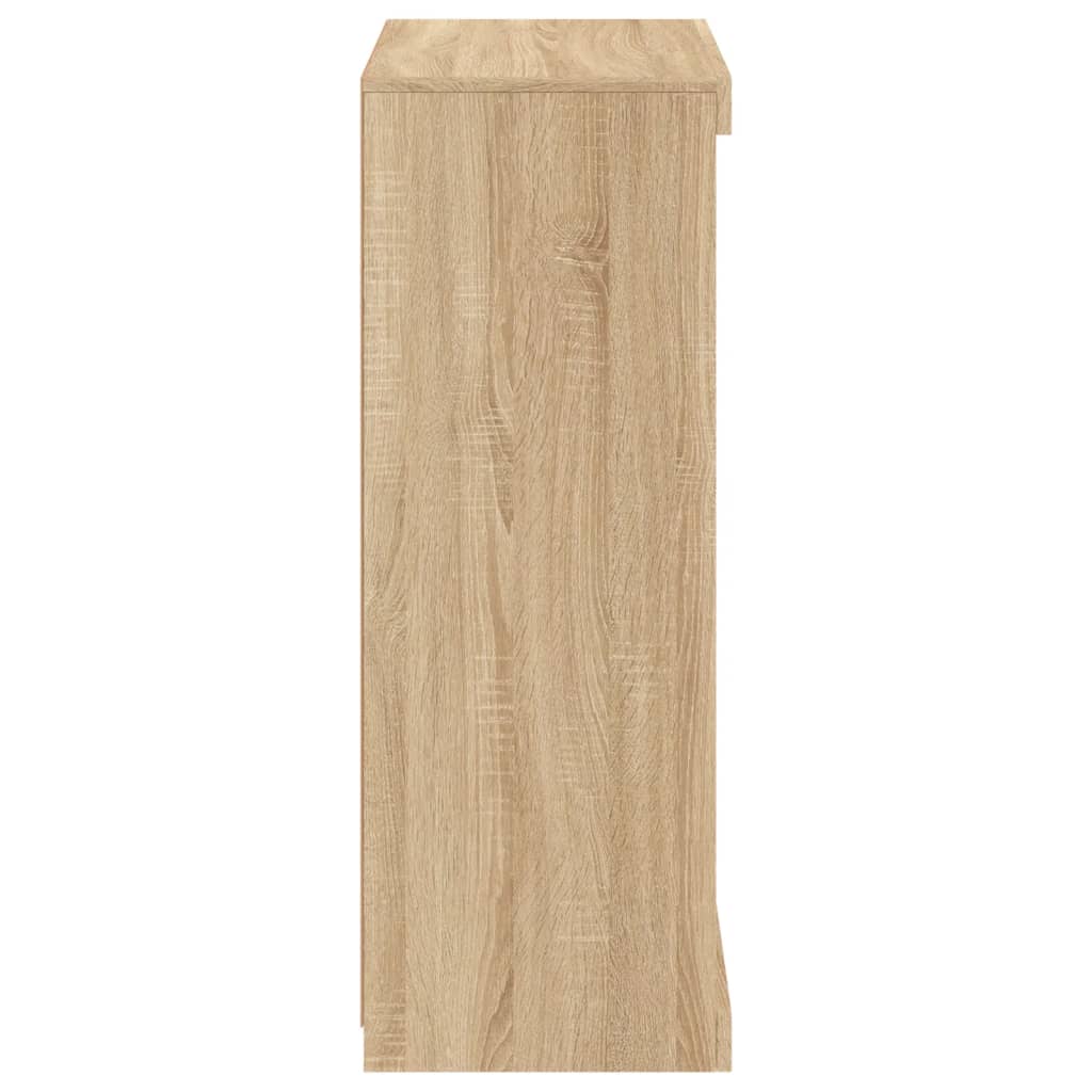 vidaXL Sideboard with LED Lights Sonoma Oak 60,5x37x100 cm