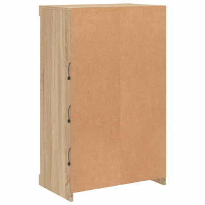 vidaXL Sideboard with LED Lights Sonoma Oak 60,5x37x100 cm