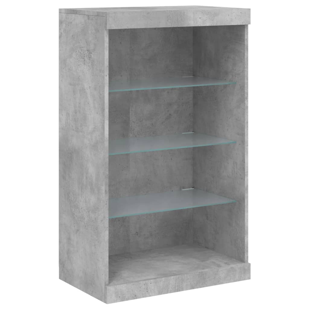 vidaXL Sideboard with LED Lights Concrete Grey 60,5x37x100 cm
