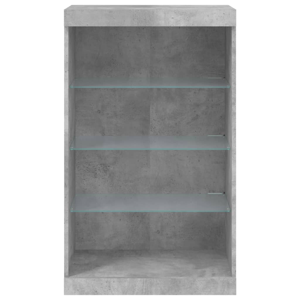 vidaXL Sideboard with LED Lights Concrete Grey 60.5x37x100 cm