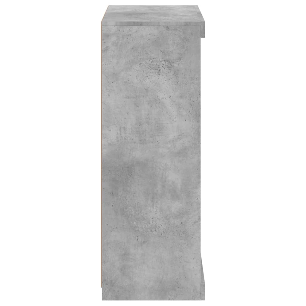 vidaXL Sideboard with LED Lights Concrete Grey 60.5x37x100 cm