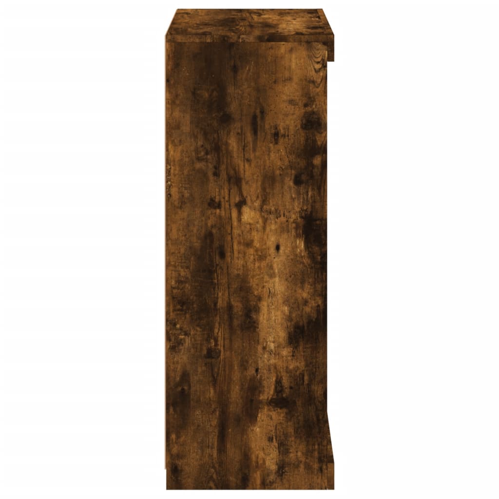vidaXL Sideboard with LED Lights Smoked Oak 60,5x37x100 cm