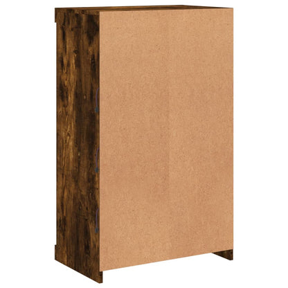 vidaXL Sideboard with LED Lights Smoked Oak 60,5x37x100 cm