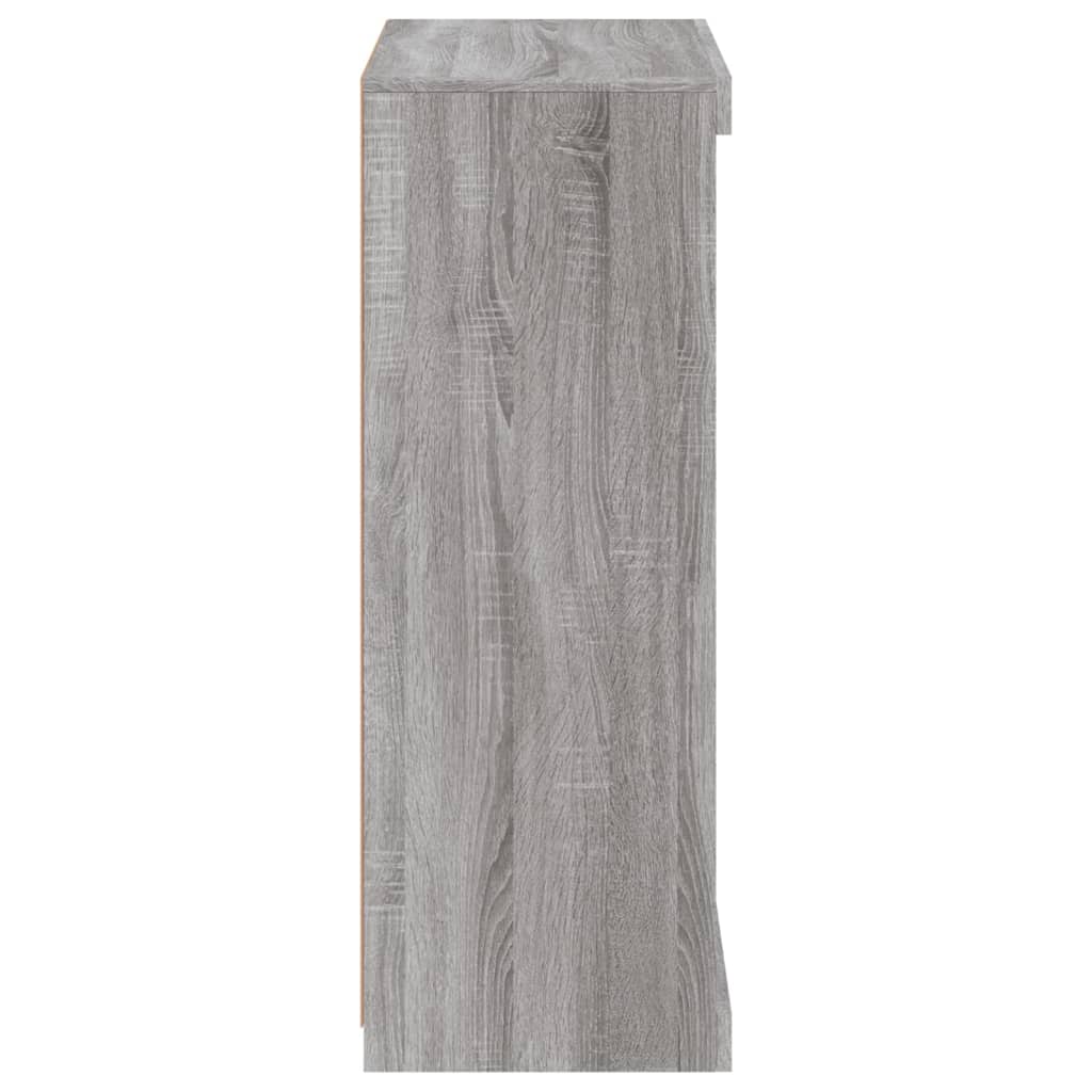 vidaXL Sideboard with LED Lights Grey Sonoma 60.5x37x100 cm