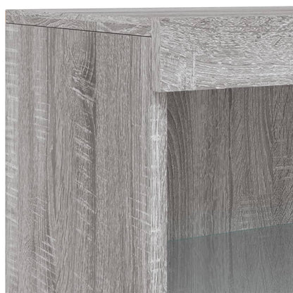 vidaXL Sideboard with LED Lights Grey Sonoma 60.5x37x100 cm